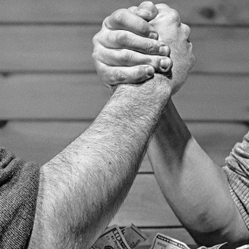 ilustração queda de braço