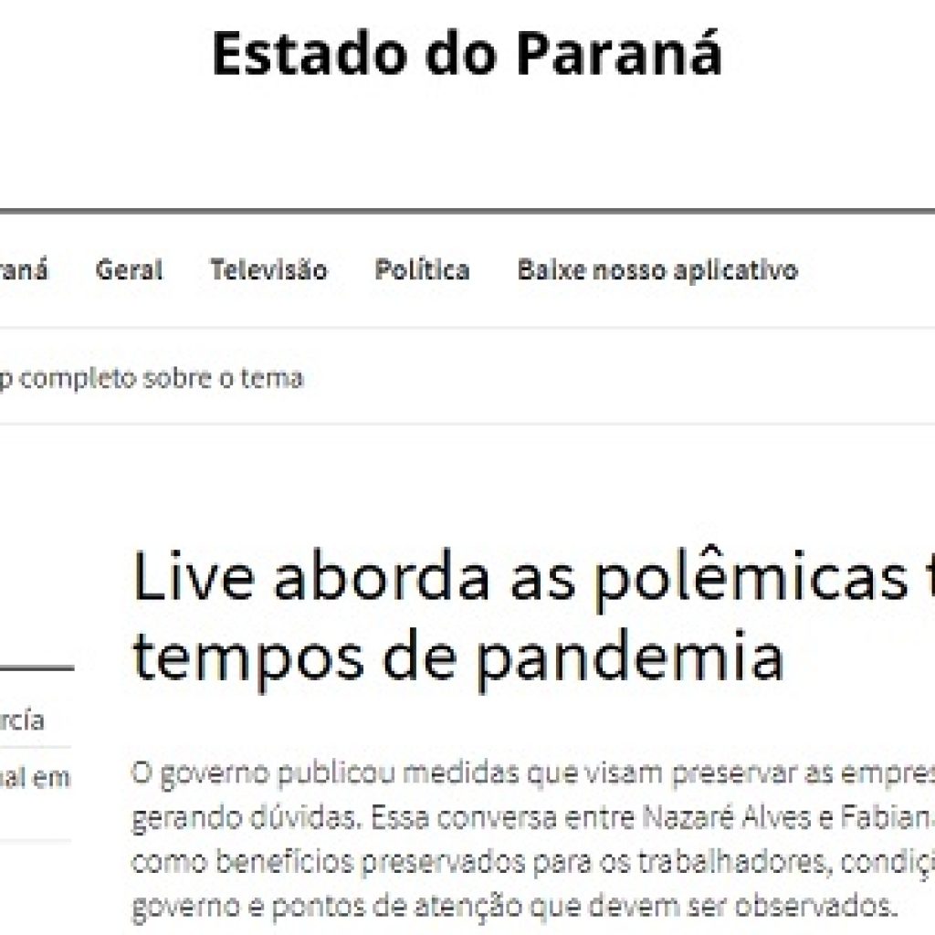 Matéria Estado do Paraná