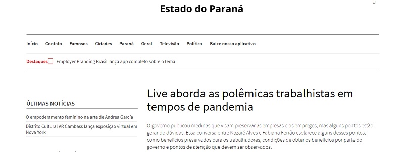Matéria Estado do Paraná