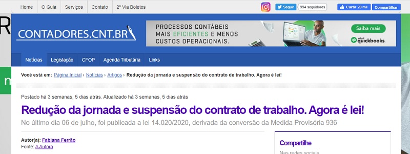 redução de jornada