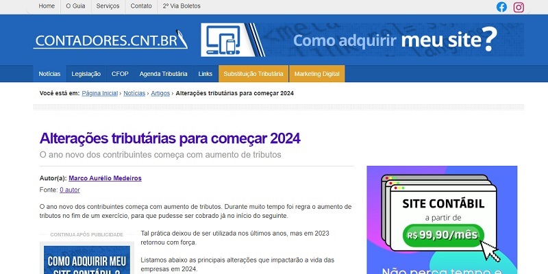 MSA Advogados, escritório jurídico, Rio de Janeiro, alterações tributárias 2024, contadores.cnt